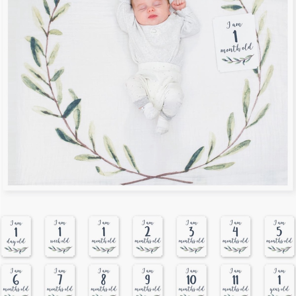 Baby Milestone Blanket with Cards